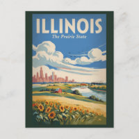 Illinois Chicago Skyline Illustration Reise Kunst