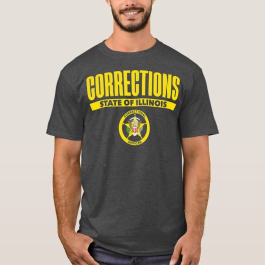 Illinois Correction Officer Thin Gray Line T-Shirt (Vorderseite)