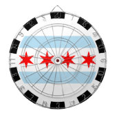 Illinois Dartboard & City Chicago Flag / Spielbret Dartscheibe (vorne)