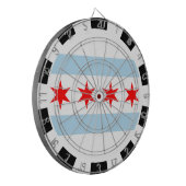 Illinois Dartboard & City Chicago Flag / Spielbret Dartscheibe (Vorderseite Links)