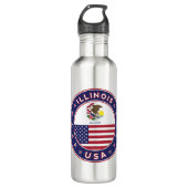 Illinois Edelstahlflasche (Vorderseite)