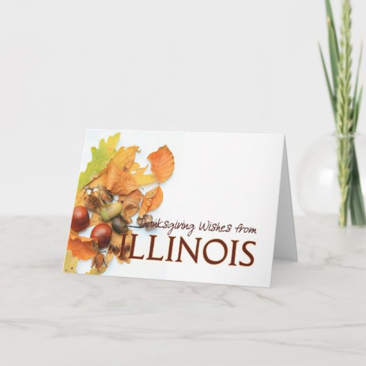 Illinois Erntedank Card Feiertagskarte (Vorderseite)