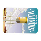 Illinois farm vintage travel poster magnet (Horizontal)