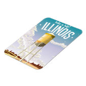 Illinois farm vintage travel poster magnet (Linke Seite)