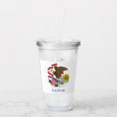 Illinois Flag Acryltrinkbecher (Rückseite)