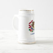 ILLINOIS FLAG BIERGLAS (Vorderseite Links)