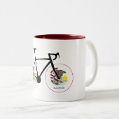 Illinois Flag Cycling Zweifarbige Tasse (VorderseiteRechts)