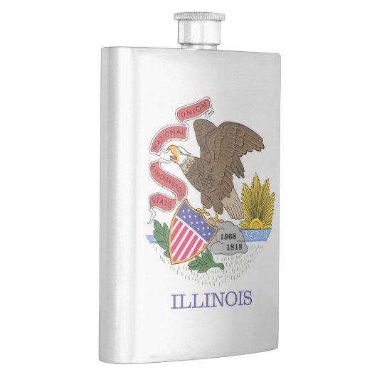 Illinois Flag Flachmann (Rechts)