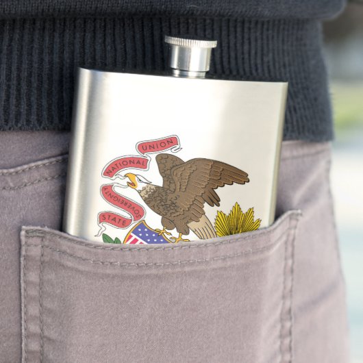 Illinois Flag Flachmann (Beispiel)