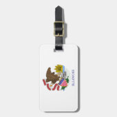 Illinois Flag Gepäckanhänger (Vorderseite vertikal)