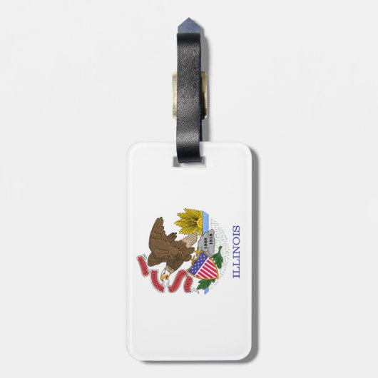 Illinois Flag Gepäckanhänger (Rückseite vertikal)