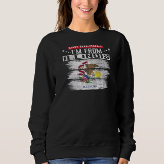Illinois Flag Ich bin nicht unfreundlich ich bin a Sweatshirt