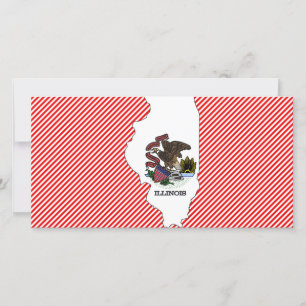 Illinois-Flag-Karte