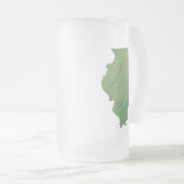Illinois Flag Karte Stadt Tasse (VorderseiteRechts)