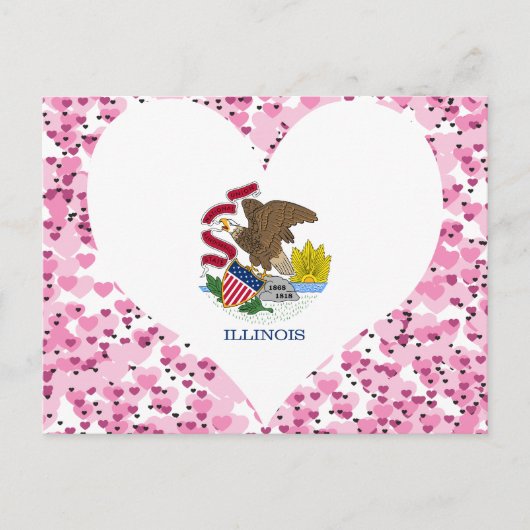 Illinois Flag kaufen Postkarte (Vorderseite)