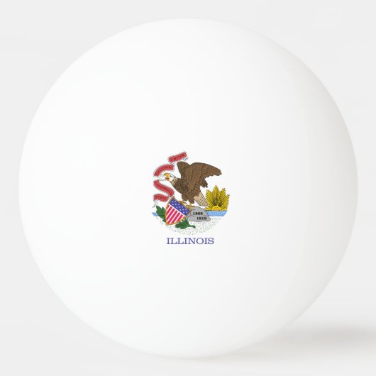 Illinois Flag Kissen Tischtennisball (Vorderseite)