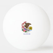 Illinois Flag Kissen Tischtennisball (Rückseite)