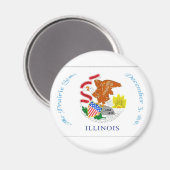 Illinois Flag Magnet (Vorderseite/Rückseite)