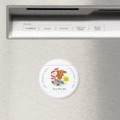 Illinois Flag Magnet (In Situ (Geschirrspüler))