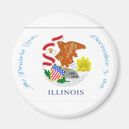 Illinois Flag Magnet (Vorne)