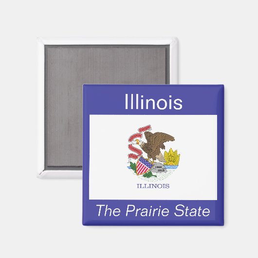 Illinois Flag Magnet (Vorderseite/Rückseite)