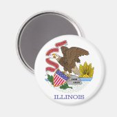 Illinois Flag Magnet (Vorderseite/Rückseite)