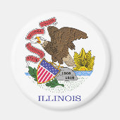 Illinois Flag Magnet (Vorne)