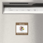 Illinois Flag Magnet (In Situ (Geschirrspüler))
