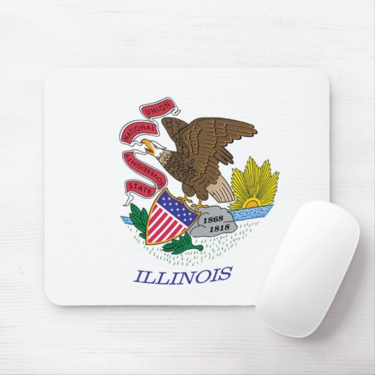 Illinois Flag Mousepad (Mit Mouse)