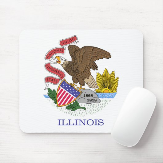 Illinois Flag Mousepad (Mit Mouse)