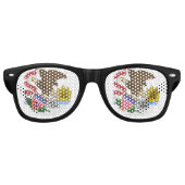 Illinois Flag Partybrille (Vorderseite)