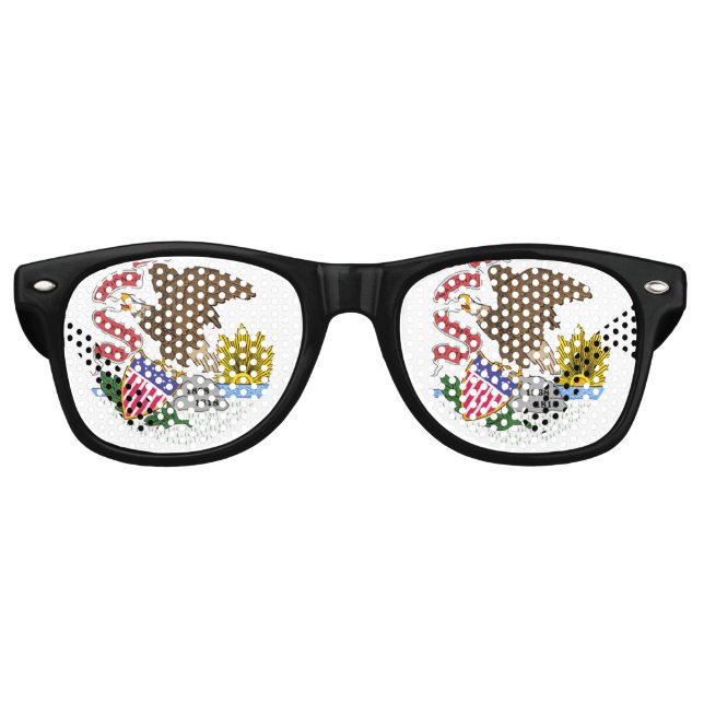 Illinois Flag Partybrille (Vorderseite)