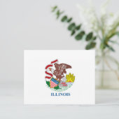 Illinois Flag Postkarte (Stehend Vorderseite)