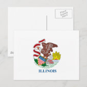 Illinois Flag Postkarte (Vorne/Hinten)