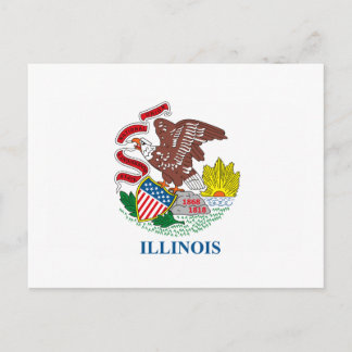 Illinois Flag Postkarte