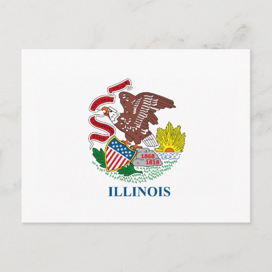 Illinois Flag Postkarte (Vorderseite)