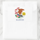Illinois Flag Rechteckiger Aufkleber (Tasche)