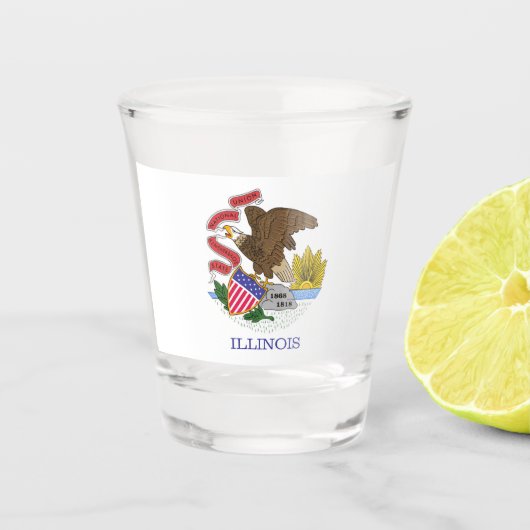 Illinois Flag Schnapsglas (Vorderseite)