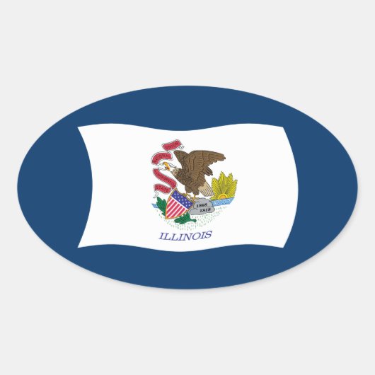 Illinois Flag Sticker (Vorderseite)