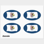 Illinois Flag Sticker (Blatt)
