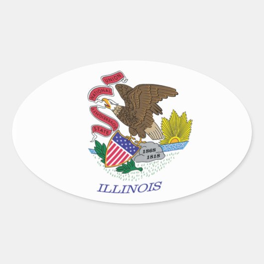 Illinois Flag Sticker (Vorderseite)