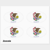 Illinois Flag Sticker (Blatt)