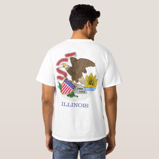 Illinois Flag T-Shirt (Schwarz voll)