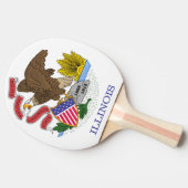 Illinois Flag Tischtennis Schläger (Seitenansicht)