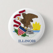 Illinois-Flagge Button (Vorderseite)