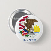 Illinois-Flagge Button (Vorne & Hinten)