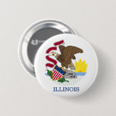Illinois-Flagge Button (Vorne & Hinten)
