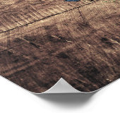 Illinois-Flagge für altes Holz; Poster (Ecke)