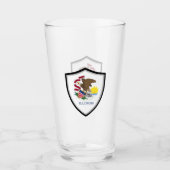 Illinois-Flagge Glas (Vorderseite)