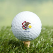 Illinois-Flagge Golfball (Insitu T-Shirt)